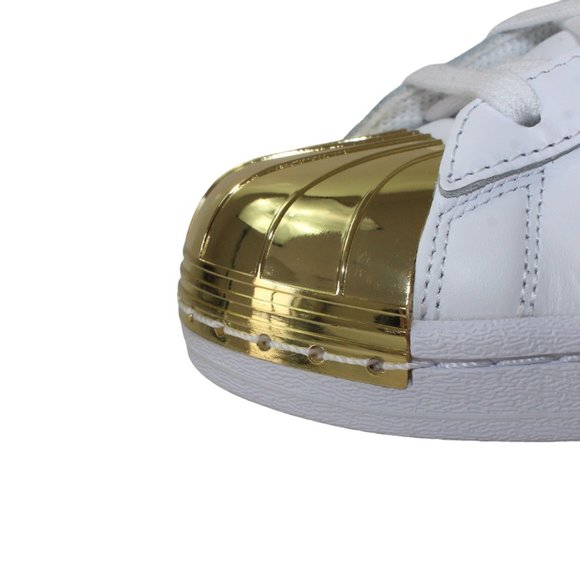 Adidas Originals Superstar GOLD Metal Shell Toe White Women's 5.5 NEW! - Picture 12 of 14